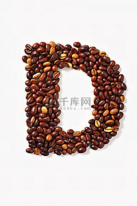 dj背景图片_信中的白色背景与不同种类的咖啡豆