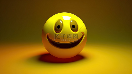 人物嘴巴背景图片_3D 渲染中带有笑脸的快乐图释