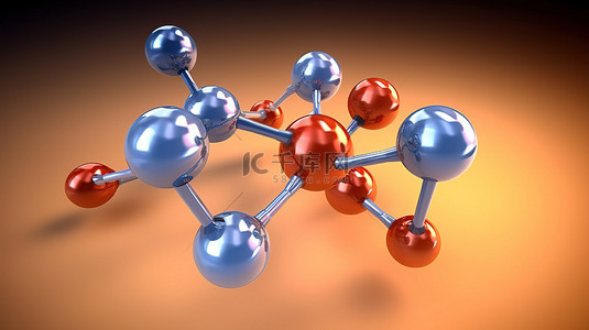 化学物质背景图片_天冬氨酸分子结构与剪切路径的 3d 插图