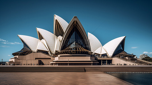 人西班牙旅游背景图片_悉尼歌剧院建筑旅游背景