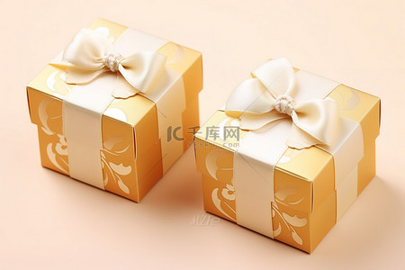 结婚礼物背景图片_金色派对盒婚礼礼品箔纸包装蛋糕盒中国结婚礼物