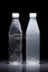 2个塑料瓶用于饮用水