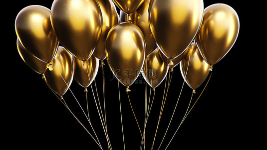 生日海报模板背景图片_3d 中的金色气球庆祝第 71 个里程碑，在白色背景下被隔离