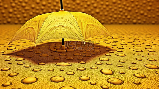 彩色地毯背景图片_黄色浮出水面的 3d 雨伞和地毯
