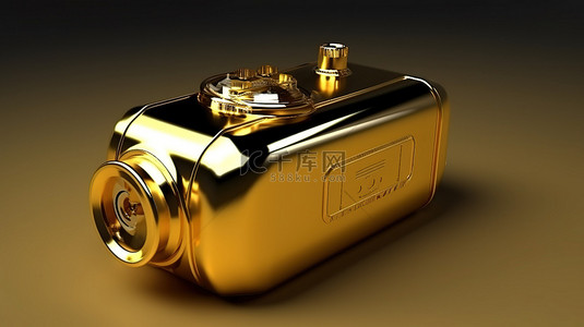 昂贵的黄金汽油的 3d 渲染可以说明价格通胀概念