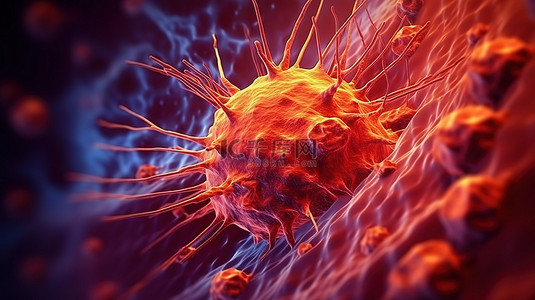 癌细胞实时分裂的 3D 图示