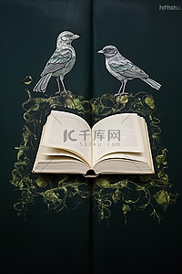 一本书的封面上画着鸟免费高分辨率照片图像 n5bddm