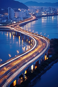 深圳跨海大桥背景图片_跨海大桥上的交通