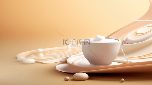 奶茶奶茶饮料背景图片_奶茶饮品插画背景