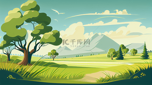 草原广阔绿植背景