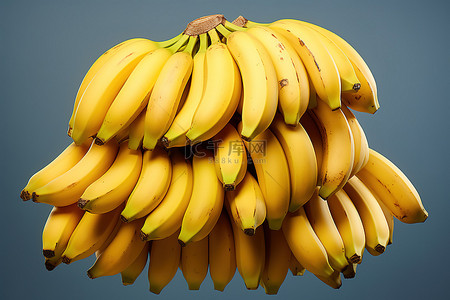香蕉片香甜软糯背景图片_大串成熟的香蕉