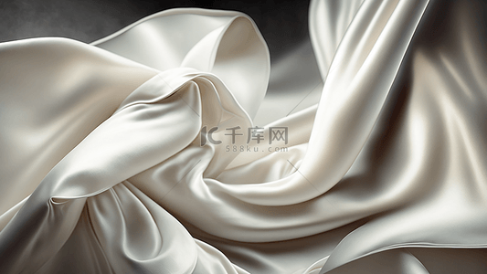 丝绸纺织品白色背景