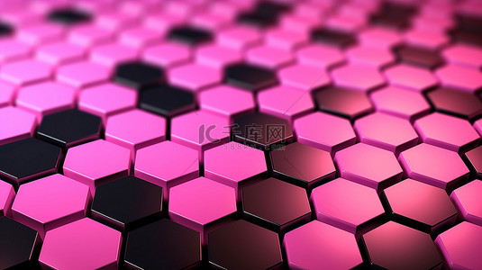 粉红色调的六边形背景