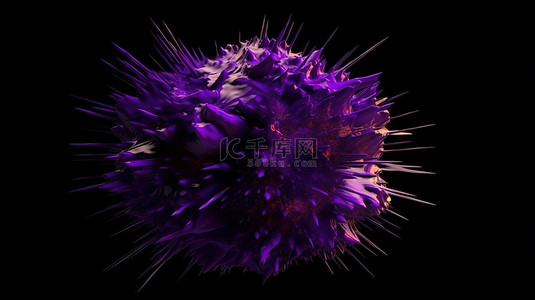 光线光效背景背景图片_使用 3d 渲染创建的抽象紫色爆炸射线