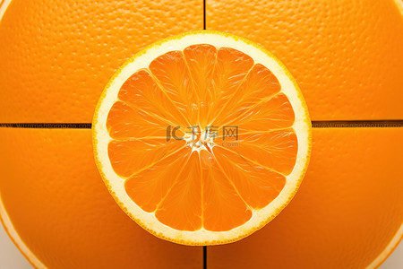 橙子脆片棉花背景图片_一片橙子