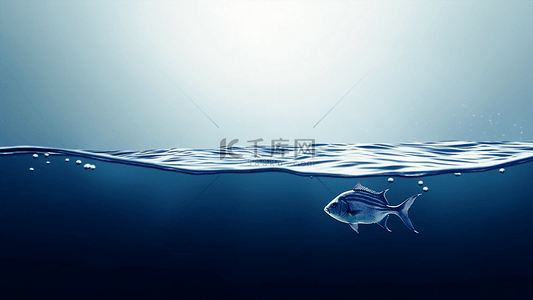 水鱼卡通背景图片_海洋日海水鱼背景