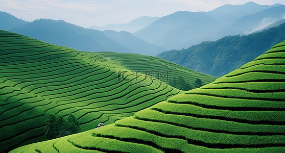 韩国一束花背景图片_茶园