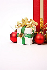 红色pk背景图片_圣诞快乐装饰与红色和绿色红色礼物 pk319