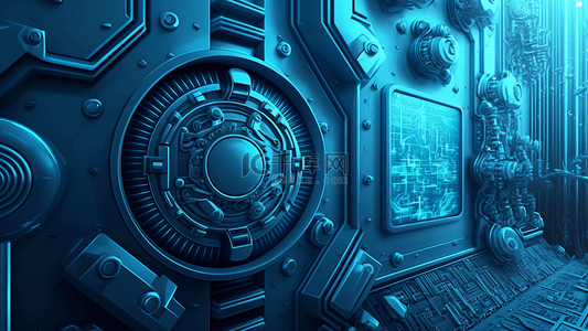 蓝色机械科技背景背景图片_未来机械科技蓝色背景