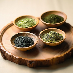 绿茶茶叶背景图片_干绿茶