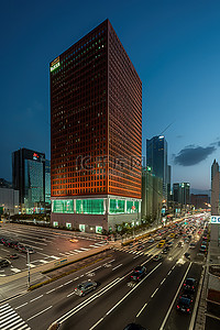 大型广场背景图片_靠近市中心的大型建筑