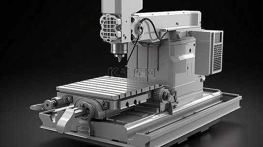 钢铁厂背景图片_美丽的 3D 渲染中的数控机床