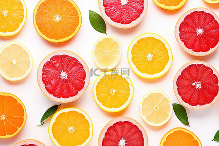 水果柚子背景图片_超过50个切好的橙子和柚子