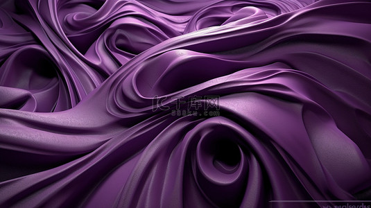令人愉悦的 3D 紫色漩涡和褶皱