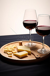 奶酪零食背景图片_一杯红酒和奶酪盘配玉米粥