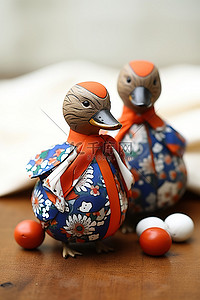 小鸭子手绘背景图片_手工和服手绘小鸭子纪念品