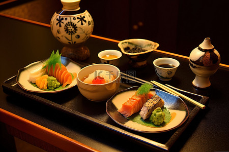 食品桌面背景图片_一张桌子，上面有一个桌面和两碗食物