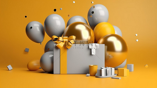 礼品卡设计背景图片_3D 渲染的奖金储蓄和礼品卡模型