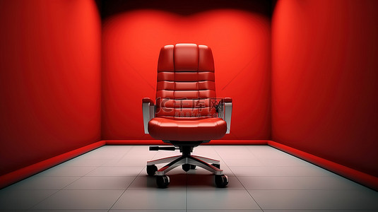 商业的本质背景图片_3d 渲染的红色办公椅象征着领导力的本质