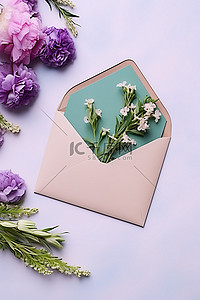 一个珠地口袋信封，信封上开着鲜花和荆棘