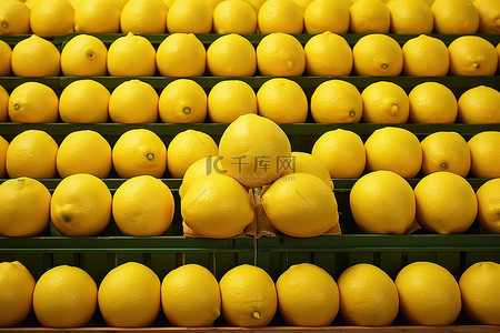 柠檬水果橙子和柠檬在杂货店