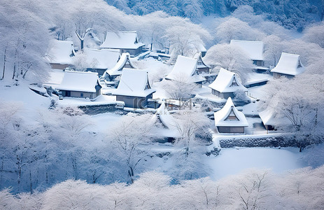锅山的雪屋村 照片