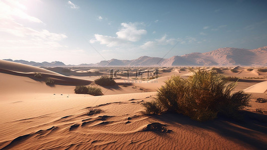 荒芜的原野背景图片_热带地区沙漠蓝色天空