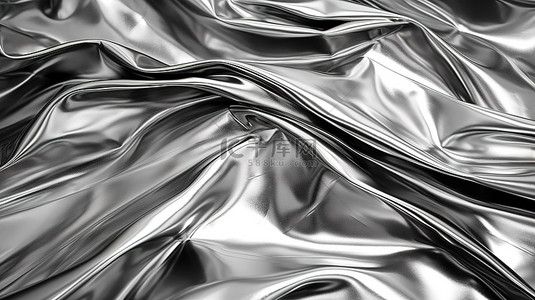 光滑闪亮的金属表面抛光不锈钢和光滑铝材，带有条纹折痕