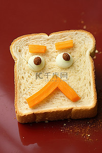 微信表情包背景图片_有脸和眼睛的面包