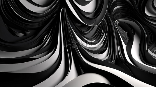 黑白肖像背景图片_通过黑白 3D 剪纸创建的抽象背景