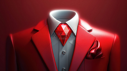 黑西装男背景图片_3d 渲染钻石西装图标的插图流行的赌场元素