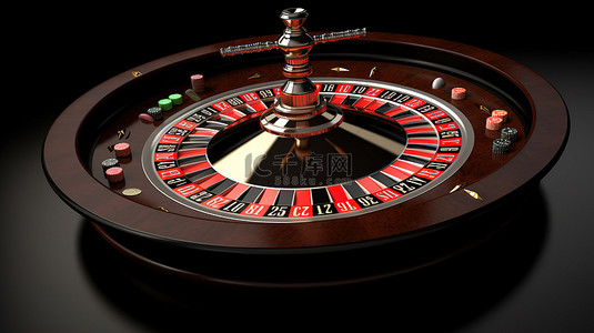 命运背景图片_3d 渲染中的扑克牌和赌场轮盘，包含剪切路径