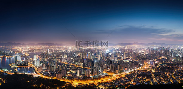 晚上城市背景图片_韩国首都首尔的晚上