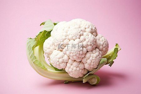 健康生活的背景背景图片_粉红色背景的花椰菜具有健康生活的正确特性