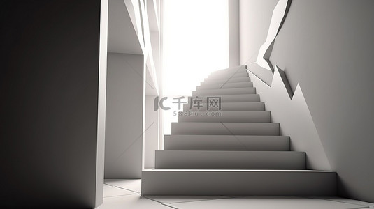 成功之路背景图片_带箭头引导的成功之路 3d 楼梯