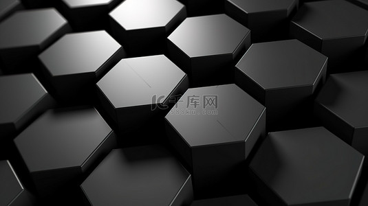 简单背景上时尚现代的商业模板几何黑色六边形