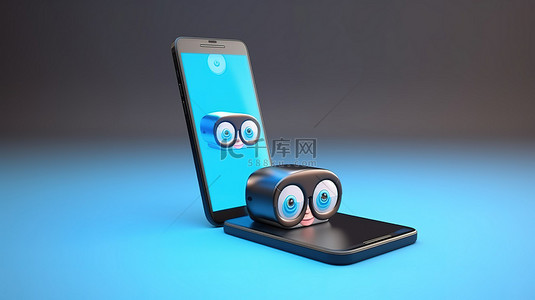 安卓样机背景图片_Android 智能手机和 3d Skype 图标合并
