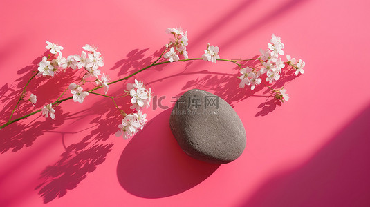 产品展示背景花朵粉红色