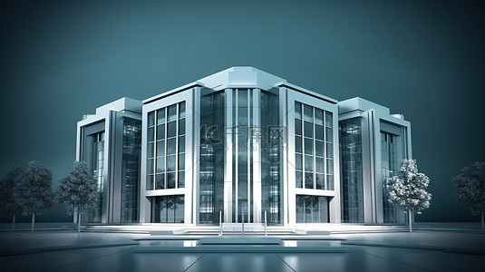 建筑大背景图片_建筑商业和金融中心的 3d 渲染