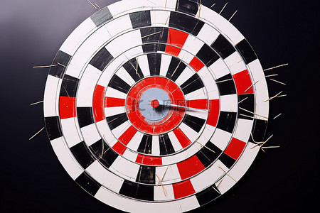 目标分解背景图片_飞镖板，用于制作白色黑色和红色的目标
